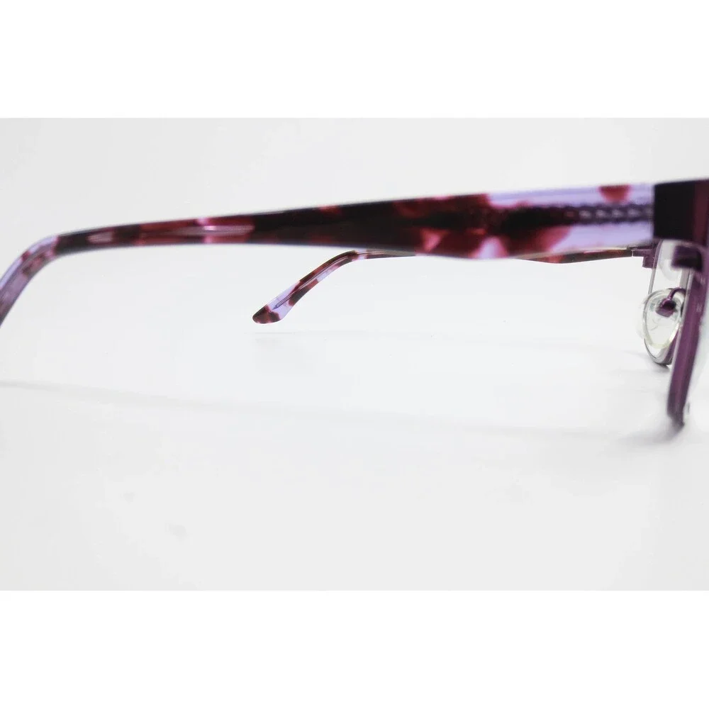 Tempo WM-5104 Purple Marbled Rectangular Eyeglasses Frames 52-16-140 Womens